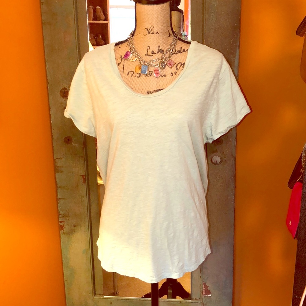 Mint green top